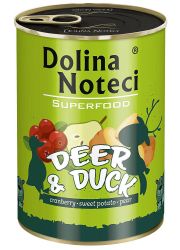 DOLINA NOTECI SUPERFOOD JELEŃ I KACZKA puszka dla psa