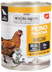 WIEJSKA ZAGRODA KARMA DLA PSA monobiałkowa kurczak