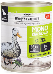 WIEJSKA ZAGRODA KARMA DLA PSA monobiałkowa kaczka