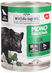 WIEJSKA ZAGRODA KARMA DLA PSA monobiałkowa dzik