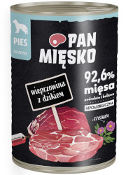 PAN MIĘSKO MOKRA KARMA DLA PSA wieprzowina z dzikiem