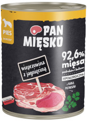 PAN MIĘSKO MOKRA KARMA DLA PSA wieprzowina z jagnięciną