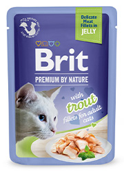 BRIT PREMIUM CAT KARMA DLA KOTA - z pstrągiem w galaretce