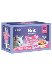 BRIT PREMIUM CAT FAMILY ZESTAW SASZETEK DLA KOTA filety w galaretce