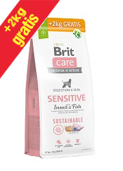 BRIT CARE SUSTAINABLE SENSITIVE INSECT FISH KARMA DLA PSA 12+2 kg gratis